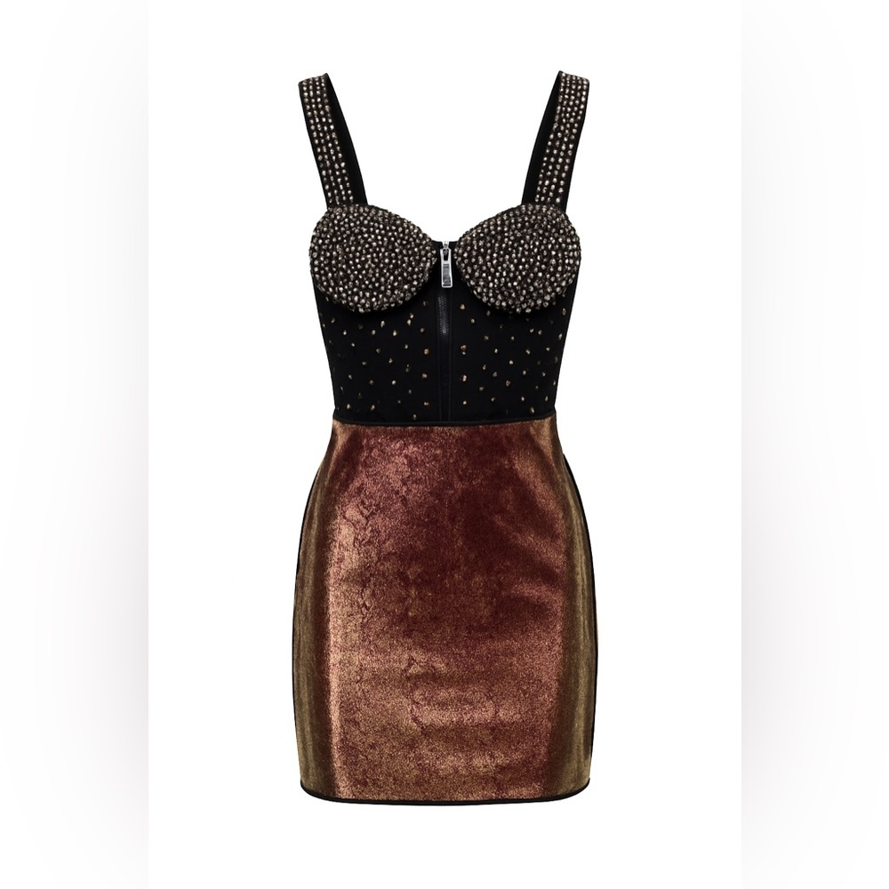 Women’s Luxury Sequin Mini Dress Wide Strap Open Shoulder Zipper Bodycon  XL